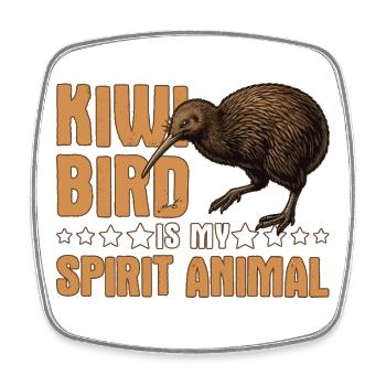 Kiwi-Vogel ist mein Geisttier Neuseeland - Viereckiger Kühlschrankmagnet - Weiß - Vorne