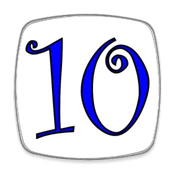 10. 10 YEARS. 10th ANNIVERSARY. 10 YEAR ANNIVERSARY. - Square fridge magnet - white - Front
