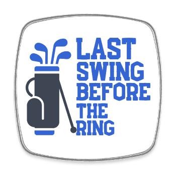 Last Swing Before The Ring - Viereckiger Kühlschrankmagnet - Weiß - Vorne