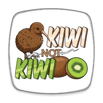 Kiwi Not Kiwi Animal Kiwi Fruit Neuseeland - Viereckiger Kühlschrankmagnet - Weiß - Vorne