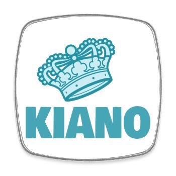 Geschenk für Kiano - Viereckiger Kühlschrankmagnet - Weiß - Vorne