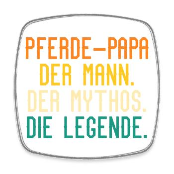Reiten Papa Vater Pferdeliebhaber Reiterhof Pferde - Viereckiger Kühlschrankmagnet - Weiß - Vorne