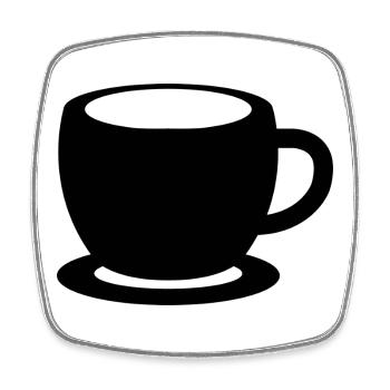 Tea Cup - Viereckiger Kühlschrankmagnet - Weiß - Vorne