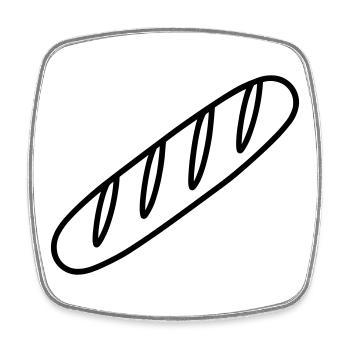 wand - Square fridge magnet - white - Front