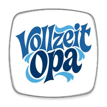 Vollzeit Opa | Großmutter Geschenk - Viereckiger Kühlschrankmagnet - Weiß - Vorne