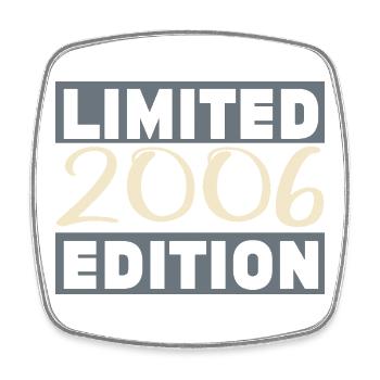 Vintage 2006, 20-jähriges Jubiläumsgeschenk - Viereckiger Kühlschrankmagnet - Weiß - Vorne