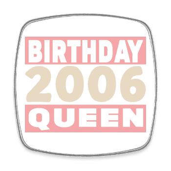 birthday queen 20 ans 2006 Anniversaire - Magnet carré - blanc - Devant