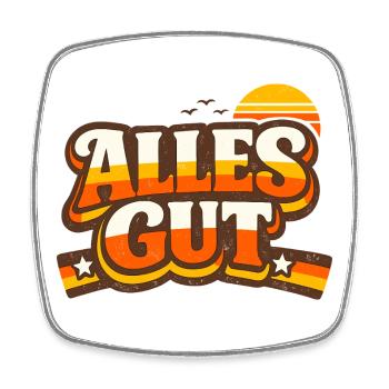 Alles Gut Spruch - Viereckiger Kühlschrankmagnet - Weiß - Vorne