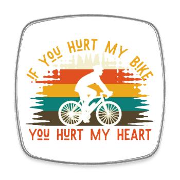 Si tu as blessé mon vélo – Radliebe Retro - Magnet carré - blanc - Devant