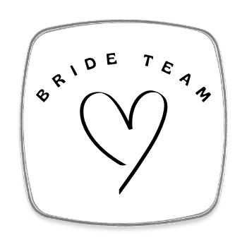 Bride - Square fridge magnet - white - Front