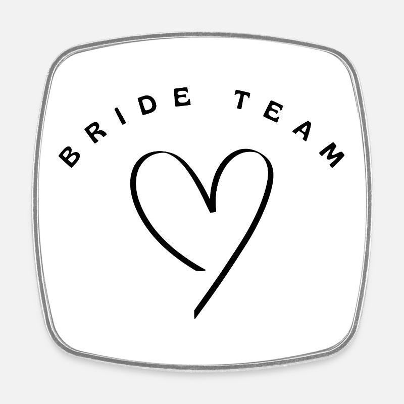 Bride - Square fridge magnet - white