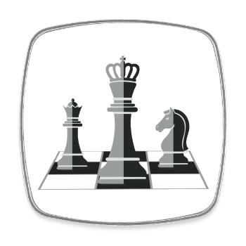 Chess: The ultimate mental work - Square fridge magnet - white - Front