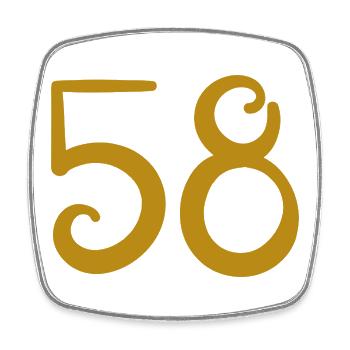 58 - Magnet carré - blanc - Devant