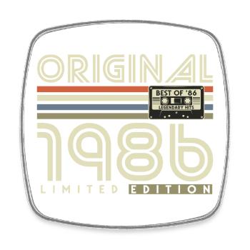 Cadeau vintage rétro pour le 40e anniversaire vintage 1986 - Magnet carré - blanc - Devant