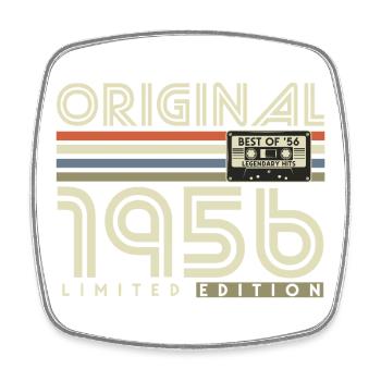 70e anniversaire 1956 cadeau rétro vintage vintage - Magnet carré - blanc - Devant