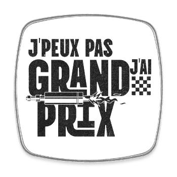 Je peux pas, j'ai Grand Prix T-shirt logo - Magnet carré - blanc - Devant
