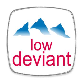 Low Deviant - Square fridge magnet - white - Front