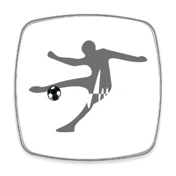 Kicker Herzschlag Fußball Pulsschlag - Viereckiger Kühlschrankmagnet - Weiß - Vorne