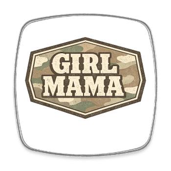 Girl Mama Camouflage | Cadeau Maman de Fille - Magnet carré - blanc - Devant