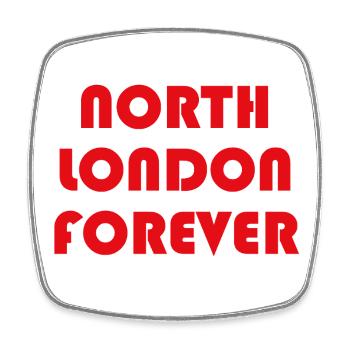 Nord-London für immer - Viereckiger Kühlschrankmagnet - Weiß - Vorne