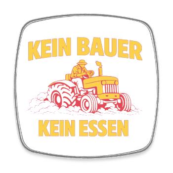 Kein Bauer Kein Essen Traktor - Viereckiger Kühlschrankmagnet - Weiß - Vorne