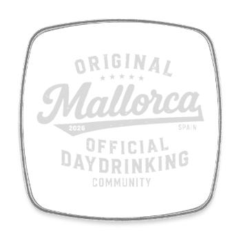 Communauté officielle de daydrinking à Malle 2026 - Magnet carré - blanc - Devant