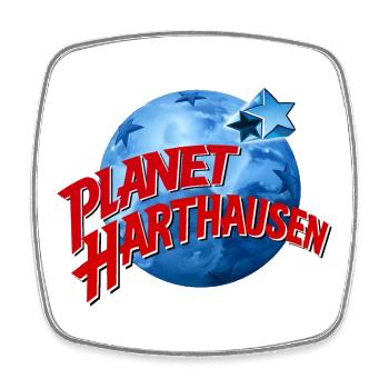 Planet Harthausen - Viereckiger Kühlschrankmagnet - Weiß - Vorne