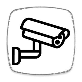 Camera - Square fridge magnet - white - Front