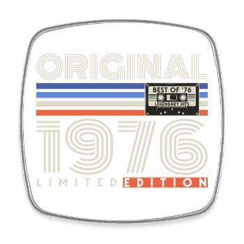 Original 1976 Vintage Retro Geburtstag Geschenk - Viereckiger Kühlschrankmagnet - Weiß - Vorne