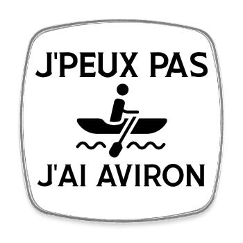 j'peux pas j'ai aviron cadeau anniversaire humour - Magnet carré - blanc - Devant