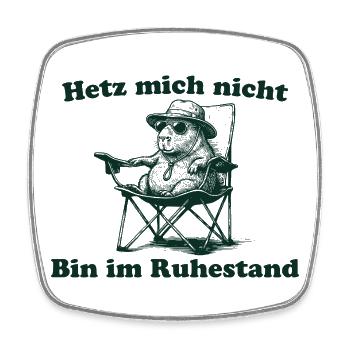 Rentner Spruch Capybara Geschenk Ruhestand - Viereckiger Kühlschrankmagnet - Weiß - Vorne