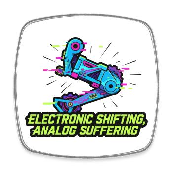 Elektronisch schaltendes analoges Leiden - Viereckiger Kühlschrankmagnet - Weiß - Vorne