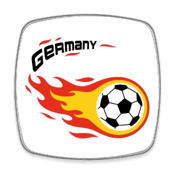 Maillot de supporter de football Allemagne Allemagne Komet - Magnet carré - blanc - Devant