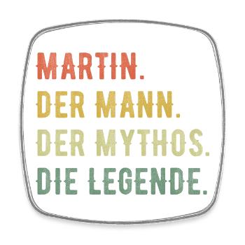 Martin Vorname Der Mann Der Mythos Die Legende - Viereckiger Kühlschrankmagnet - Weiß - Vorne
