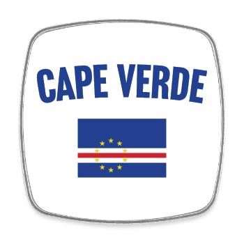 Kapverdische Flagge - Viereckiger Kühlschrankmagnet - Weiß - Vorne
