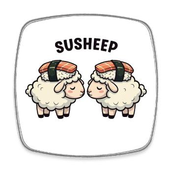 Susheep - Magnet carré - blanc - Devant