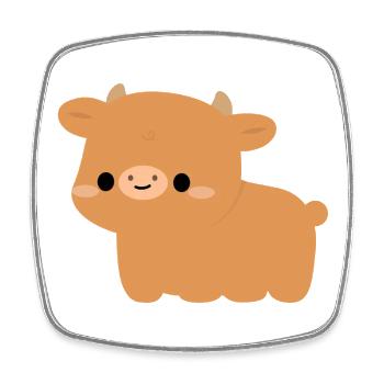 Jersey Cow - Square fridge magnet - white - Front