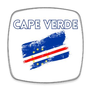 Cape Verde Flag, Cape Verdean Flag, Cape Verde - Square fridge magnet - white - Front