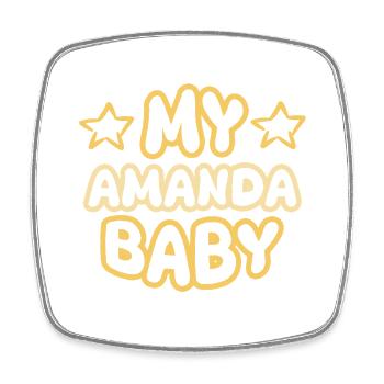 Cadeau pour Amanda - Magnet carré - blanc - Devant