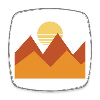 Mountains - Hiking Mountains Outdoor Nature Retro - Square fridge magnet - white - Front
