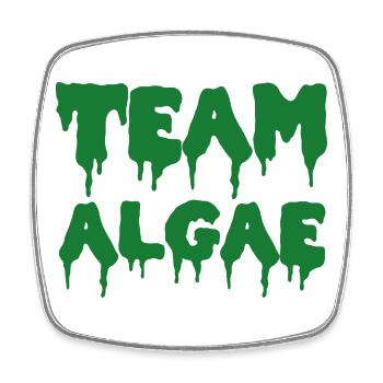 Team Algae - politisches Statement - Viereckiger Kühlschrankmagnet - Weiß - Vorne