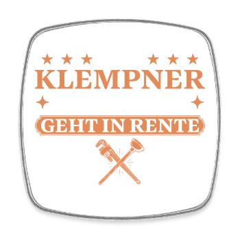 Ruhestand Klempner Legende in Rente - Viereckiger Kühlschrankmagnet - Weiß - Vorne
