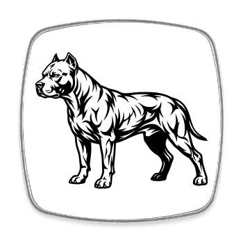 Staffordshire staff - Square fridge magnet - white - Front