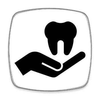 Zahn, Zahnarzt, Dentist, Zahnarztpraxis - Viereckiger Kühlschrankmagnet - Weiß - Vorne