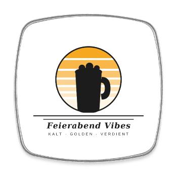 Feierabend Vibes Retro Sunset - Magnet carré - blanc - Devant