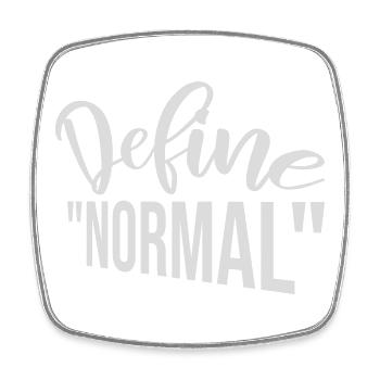 Define Normal Lustig Sarkastisch Definition Grafik - Viereckiger Kühlschrankmagnet - Weiß - Vorne