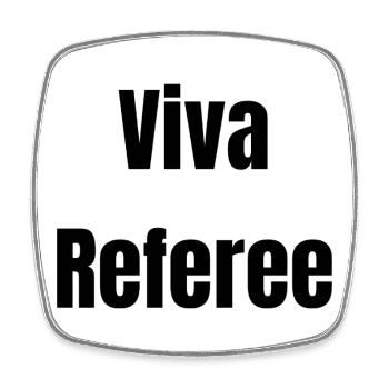 Viva Referee Typographie en gras - Magnet carré - blanc - Devant