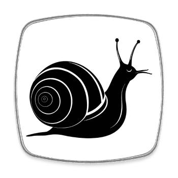 Snail - Square fridge magnet - white - Front