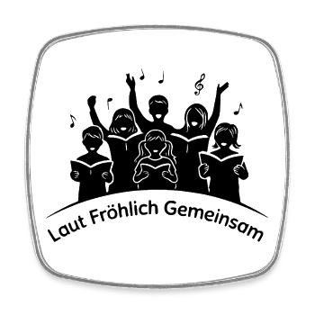 Kinderchor Laut Fröhlich Gemeinsam für Chorkinder - Viereckiger Kühlschrankmagnet - Weiß - Vorne