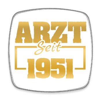 Aerztin 1951 - Viereckiger Kühlschrankmagnet - Weiß - Vorne